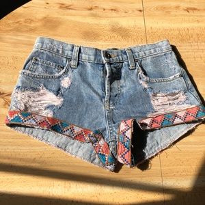 Carmar High Waisted Denim Shorts